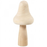 Champignon en bois &agrave; d&eacute;corer - 10,6 x 5 cm