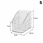 L&auml;bipaistev akr&uuml;&uuml;list meigipintslihoidja kirjutuslaud, kosmeetikavahend huulepulga hoiukarp, k&uuml;&uuml;nelaki vitriin S