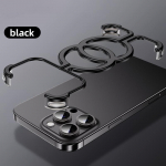 Sulamist palja metalli tunnetusega telefonikate iPhone 14 15 16 Pro Maxile, metallist raamita soojuse hajutusega telefonikate iPhone 16 Promaxile iPhone 14 must