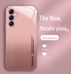 Samsung A14 Metallikv&auml;rv & A30 Klaasist &uuml;mbris virmaliste triibu ja harjatud tekstuuriga A53 5G