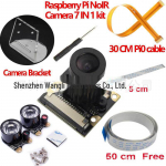 Raspberry Pi infrapunakaamera komplekt: 7-in-1 &ouml;&ouml;n&auml;gemine NoIR reguleeritava fookusega, &uuml;hildub Zero W, 3B, 4B-ga Spot