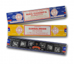Aroomi viiruki komplekt x 3 - Satya SuperHit + Nag Champa + Sandlipuu - Looduslik aroomiteraapia viiruk - Viirukipulgad - 3 karpi 15 g.
