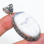 Dendrite Opal Handmade 925 Sterling Silver Gift Jewelry Pendant 2.21 v7u46