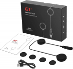 Mootorrattakiiver Bluetooth-peakomplekti pea Integreeritud stereokinnitusega s&otilde;itmine k&auml;ed-vabad k&otilde;rvaklapid, millega saab &uuml;hendada 2 mobiiltelefoni