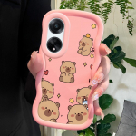 V&auml;rvitud muster Big Wave Edge pehme silikoon materjal Macaron telefoni &uuml;mbris p&otilde;rutuskindel kaitsev kummist &uuml;mbris OPPO Reno Realme jaoks Realme C65 5G roosa