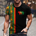Meeste T-s&auml;rk Ethnic Tribal Dashiki T-s&auml;rgid Aafrika mustritega 3D Prindiga Mehed L&uuml;hikeste varrukatega 0 Kaelusega Harajuku Y2k Tees Topid R&otilde;ivad S