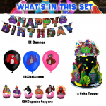 Gorilla Tag Party Dekorationen Einschlie&szlig;en Latexballons Kuchendekoration B&auml;nner