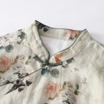 Retro viievarrukaga salendav cheongsam kleit p&uuml;stkraega ja konnapatikestega XL
