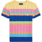Polo Ralph Lauren Kampsun Ss25 &Uuml;mmargune kaelus Triibuline L&uuml;hike varrukas Kudumid Mitmev&auml;rviline Lapsed Laste kampsun CWPOSWEG6820532-999 L