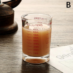 90/120Ml kuumakindlast klaasist m&otilde;&otilde;tetass Milk Jigger klaasuntstops k&auml;epidemega espressokohvi barista tarvikute jaoks