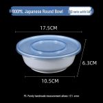 Leak-Proof Microwaveable Japanese Bento Box - Round, Disposable, and Compression-Resistant with Lid