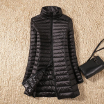 Talvised naiste puuvillajoped &Uuml;likerge pardisulgedest mantel Pikk paks pufferjakk Kitsad mustad parkad XXXXL must