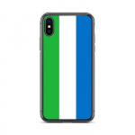 Coque iPhone - Mitmev&auml;rviline - Drapeau Sierra Leone - Souple - TPU - Vertikaalne disain