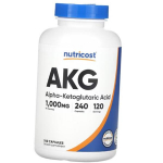 Alfa-ketoglutaarhape, AKG 1000, Nutricost 240 kaps (72647057) 240caps