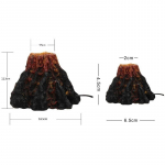 Veealune LED-vulkaani akvaariumi ornament 12 LED-i &otilde;hukardina mullid kivist kalapaak