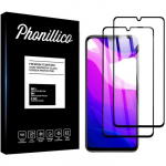 Verre Trempe pour Xiaomi MI 10 LITE - PHONILLICO - Pack 2 - Film Transparent - Bord Noir - Protection Ecran
