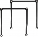 Universaalne k&uuml;lgkoti tugi Mootorratta tarvikud Modifitseeritud metalliga kaetud k&uuml;lgkoti pakiraam Tugev 2 paari komplekt (Mattmust) must