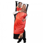 Halloweeni t&auml;iskasvanute kost&uuml;&uuml;mid naljakad COS etendusr&otilde;ivad Adult One Size punane