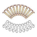738-04124A ja 714-04040 10 paari l&otilde;iketihvte ja splindide vahetus