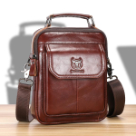Uus veisenahast meeste kott Moodne &otilde;lakott Kingitus abikaasale Suure mahutavusega k&auml;ekott Crossbody kotid Disainerkott 19.5x8x24cm tumepruun v&auml;rv