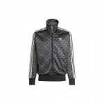 Adidas Originals Football Classic Monokroomne Treeningjakk T&auml;isprindiga KolmeTriibuline V&auml;rviplokk K&otilde;rge Kraega Pikkade Varrukatega Jakk Meeste Pealisr&otilde;ivad Must IS0218 XS