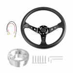 Logitech G29 G920 G923 350mm 14 Autosport Drift Rooli Adapterplaat 70mm PCD-ga (Must ja h&otilde;bedane) One Size must