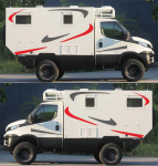 Camper RV Trailer Stripes Graphics jaoks (Kahepoolne) Vin&uuml;&uuml;lgraafika komplekt Kleebised DIY Autokleebised Uus stiil