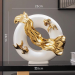 Hiina Koi Kala Meelitab Rikkust Keraamilised Aksessuaarid Kontor Kohvik Lauaskulptuur K&auml;sit&ouml;&ouml; Kodu Elutuba Raamaturiiul Figuurid Dekoratsioon