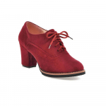 Moodsad Kvaliteetsed Uued Suede Ruudukujulise Kontsaga Naiste Kingad Moodsad Elegantsed Daamide S&uuml;gisesed K&otilde;rged Kontsad Kontorikingad T&ouml;&ouml;kingad Suurused 32-43 34 punane
