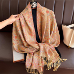 [T790] Luksuslik Mood Boheemlaslik Paisley Disainer Paks Etnilise Stiiliga Žakaarkangas Sall Naised Moslemi Hijab Tuttidega Sall &Scaron;all Wrap Pashmina 70x180cm