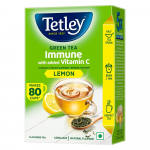 Tetley roheline tee sidrunimaitseline 100g Immuunsus Lisatud C-vitamiiniga Valmistab 80 tassi Antioks&uuml;dantiderikas