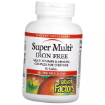 Rauavabad multivitamiinid, Super Multi Iron Free, Natural Factors 90 tk (36406036) 90tab
