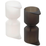 Yamazaki Silikoonist Kokkupandav Polyjuice J&auml;&auml;kaas, Komplekt 2 tk, Valge ja Must, L3,3 x S2,4 x K6,1cm, Tower, S&uuml;gavk&uuml;lmikukindel, N&otilde;udepesumasinas ja s&uuml;gavk&uuml;lmas ohutu, white