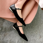 Kevadised Naiste Kingad Ehtne Nahk Mary Jane Kingad Terava Ninaga Suede Paksude Kontsadega Naiste Kingad Retro Madala Kontsaga Pumbad 38 must