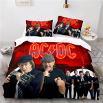 Austraalia AC DC Muusika Br&auml;nd Voodipesukomplekt Tr&uuml;kitud Tekikoti Komplekt 3D Prindiga Tekikate Voodipesu Poisi T&uuml;druku Komplektid Dekoratsioon AU Single 140x210cm