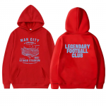 Uus Manchester City Graafiline Kahepoolselt Tr&uuml;kitud S&uuml;gis Talv Kapuutsiga Pikkade Varrukatega Meeste Naiste Fliisist Dressipluus Unisex Pullover S