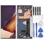 Samsung Galaxy Note20 Ultra 5G SM-N986B 6,67-tollise OLED LCD-ekraaniga digiteerija jaoks, t&auml;iskomplekt koos raamiga (Must) must