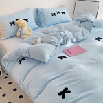 Pestud puuvillane neljaosaline komplekt v&ouml;&ouml;ri &uuml;hiselamu Kolmeosaline komplekt voodilina tekikatte tarvikud 1.2m bed