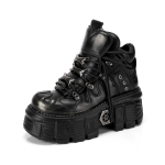 Unisex Gooti Platvormkingad - Punk Metallsed K&otilde;rgust Lisavad Mootorrattasaapad EU 38 must/h&otilde;be