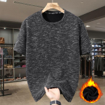 5XL-11XL Suurused Sametine T-s&auml;rk Mees &Uuml;le suuruse Topid Talvine Paks Soe L&uuml;hikeste varrukatega T-s&auml;rk Moodne Vintage R&otilde;ivad 5XL