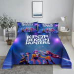 K-Pop D-Deemonik&uuml;tid 3D Digitaalne Lamevoodipesukomplekt Tr&uuml;kitud Magamistoa Voodilina Padjap&uuml;&uuml;r Voodipesukomplekt Kodu Kaunistamiseks 160X230cm(2Pcs)