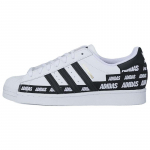 Adidas Superstar 'Wordmark Heel Stripe White Black' Tossud FX5558 40⅔