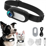 HD 1080P juhtmevaba kaelarihm kaamera WiFi-&uuml;hendust pole vaja Koerakassi lemmiklooma kaamera kaelarihm lapsehoidja kaamera Videosalvestused kassidele koertele s&uuml;nnip&auml;evakingitus must
