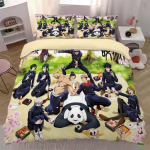 Anime Teismeliste Kingitused Satoru Gojo Tekikoti Komplektid Jujutsu Kaisen Voodipesu Komplekt &Uuml;he-, Kahekohaline, Kuninglik, &Uuml;heinimese Suurus 135x200cm-2pcs