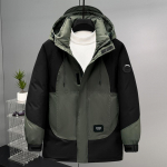 Suurused 4XL-11XL Moodne Talvine Meeste Jakk Kapuutsiga Vabaaja L&otilde;tv Paks Soe &Uuml;lem&otilde;&otilde;tmeline &Uuml;ler&otilde;ivad Meeste Joped 4XL armee roheline v&auml;rv