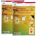 Feuilles de plastique fou r&eacute;tractables - RAYHER - 10 feuilles - Argent&eacute; - 20,2 cm - Effet givr&eacute; h&otilde;be