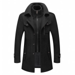 S&uuml;gis-talvine meeste &auml;ri villane mantel mood topeltkraega k&uuml;lmakindel villane mantel meeste villane mantel meeste 5XL must