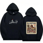 Unisex s&uuml;gis-talvine vintage vabaaja pulloverid dressipluusid Palestiina kapuutsiga pusad moodne Harajuku esteetika retro graafilised kapuutsiga pusad topid M