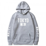 Tokyo kirjadega dressipluusid S&uuml;gis Talv Vabaaja dressipluusid Gooti kapuutsiga pullover Mehed Naised Mood Suured topid Streetwear S