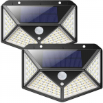 P&auml;ikeselamp - LARGEIGHT - 2 tk pakis - 100 LED - 1200 mAh - Liikumisandur puhas
